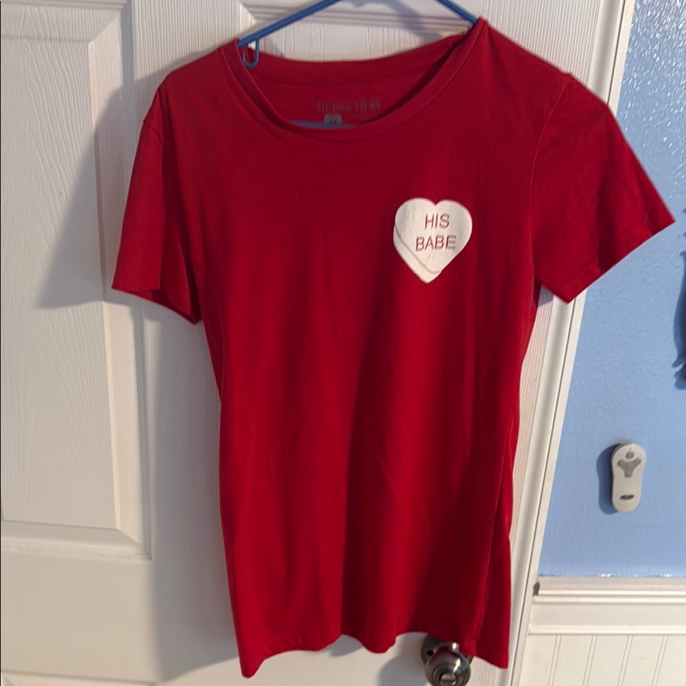 Red 'His Babe' T-Shirt